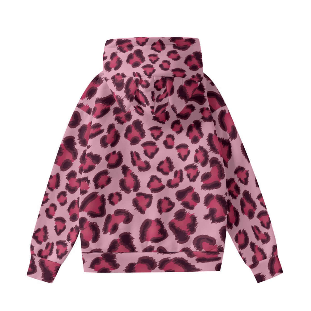 Leopard Hoodie With Cat's Ears | Pink, Cherry and Black Camo Colors