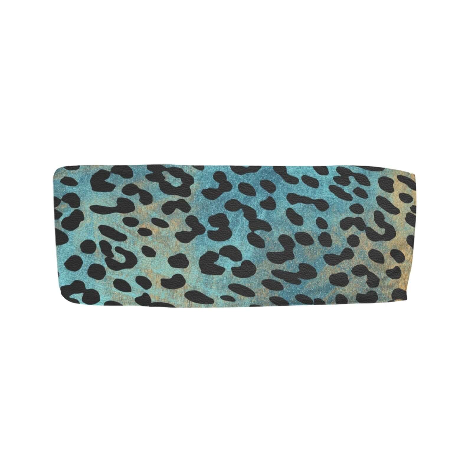 Blue and Orange Safari Leopard Print Bandeau | Chest Wrap Bikini Top | Camo Colors