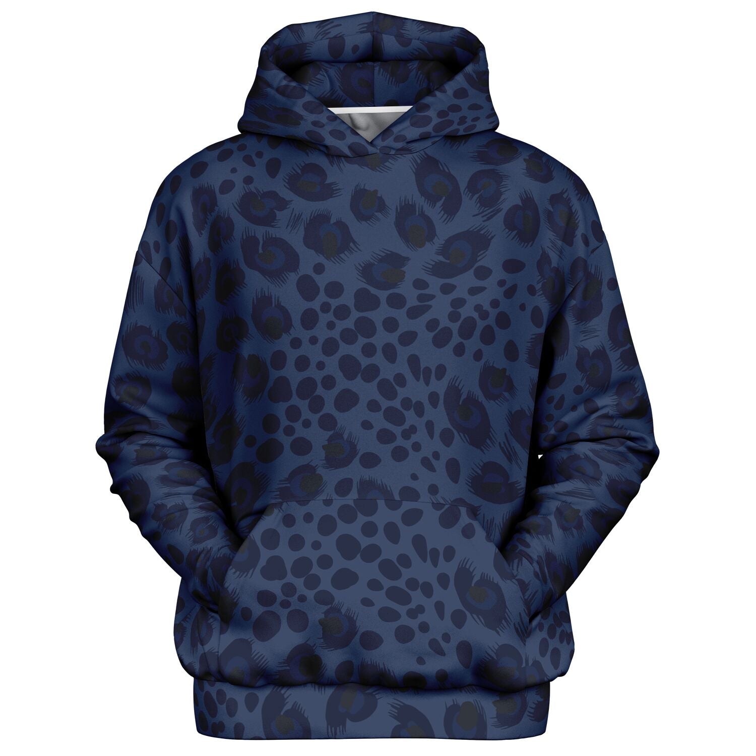 Oversized Leopard Hoodie | Deep Blue | Camo Colors