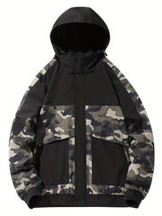 Camo Graphic Fleece Jacket | Men's Casual Hooded Winter Coat Camo Colors