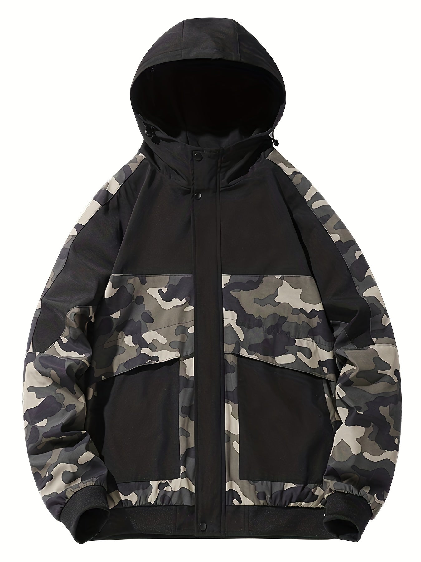 Camo Graphic Fleece Jacket | Men's Casual Hooded Winter Coat Camo Colors