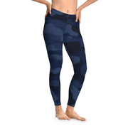 Blue Camo Leggings For Women | Mid Waist Fit Camo Colors