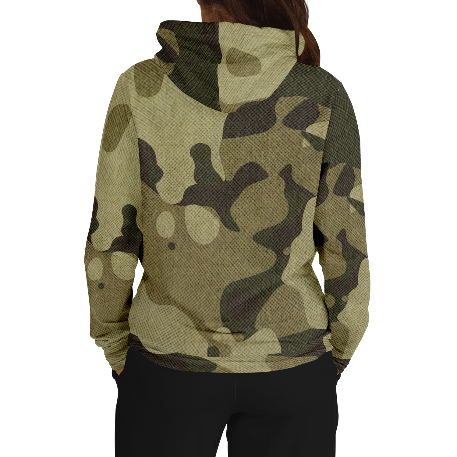 Camo Hoodie | Green Fabric Camo Colors