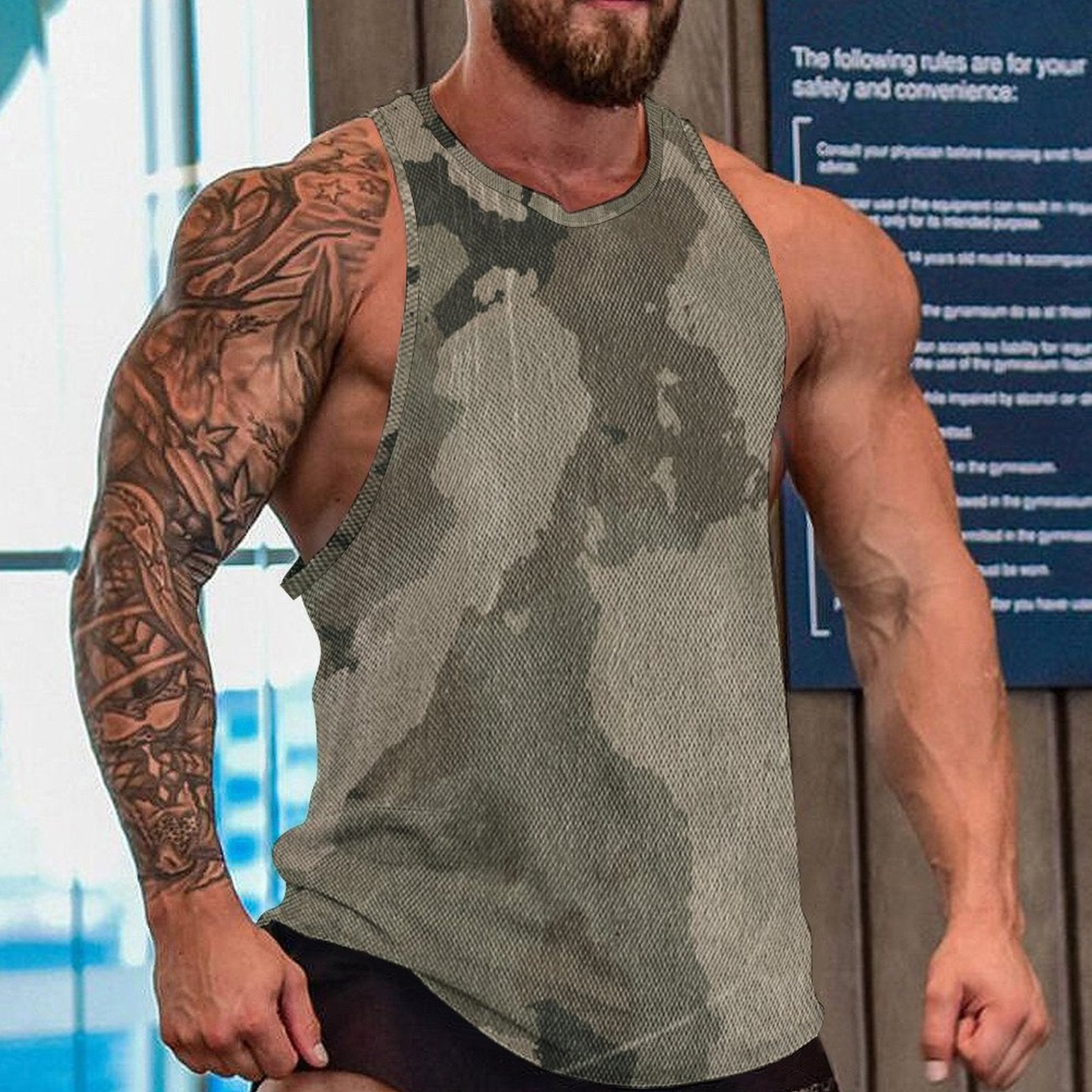 Camo Tank Top | Dirty Old Brown Camouflage Camo Colors