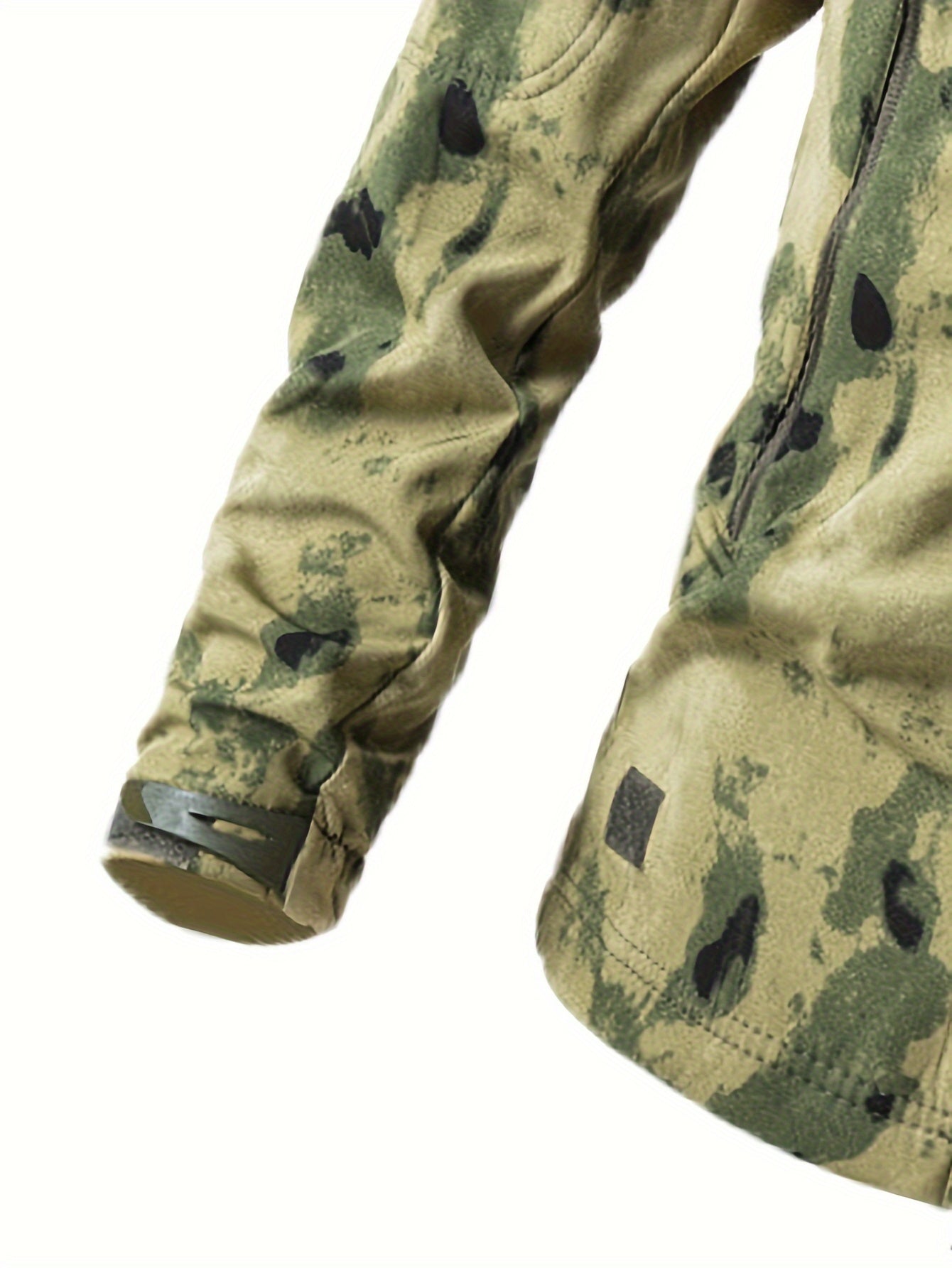 Men's Military Camo Jacket | Hooded Windbreaker with Zippered Pockets, Removable Hood Camo Colors