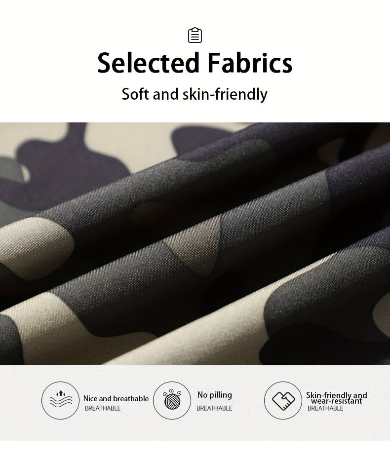 Camo Graphic Fleece Jacket | Men's Casual Hooded Winter Coat Camo Colors