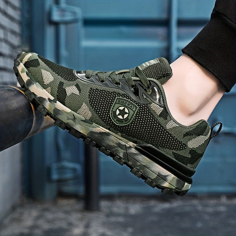 Men's Lace-up Camouflage Sneakers – Lightweight & Breathable Camo Colors