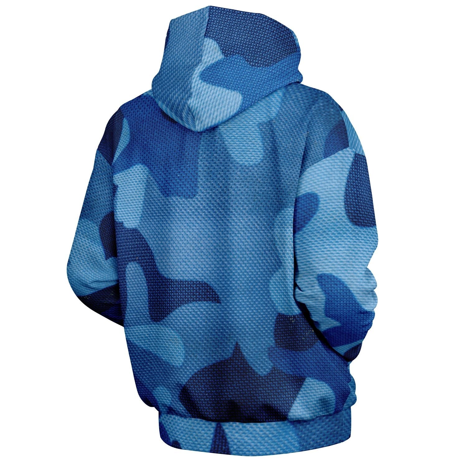 Blue Oversized Hoodie | Camouflage Cloth Pattern | Camo Colors