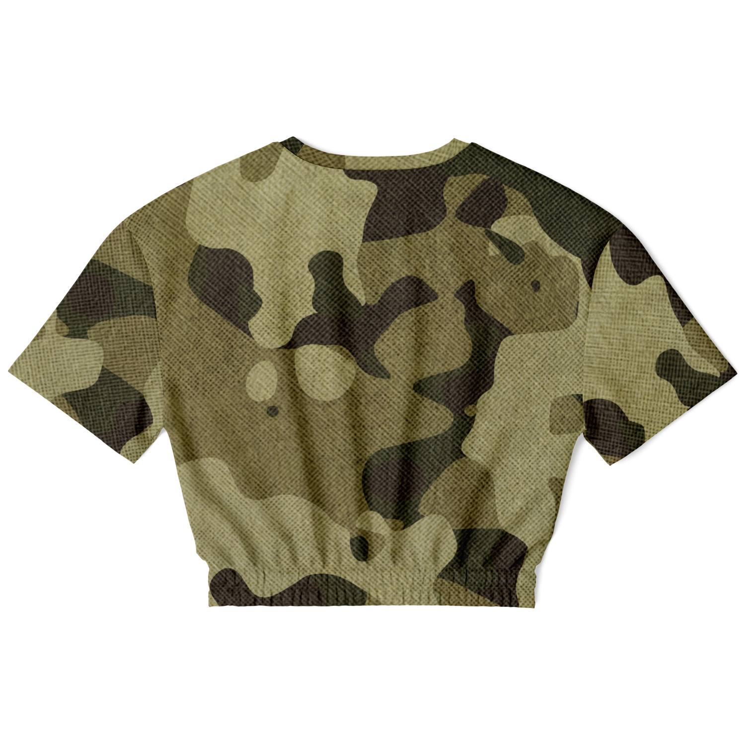 Camo Crop Top Sweatshirt | Green Fabric Camo Colors