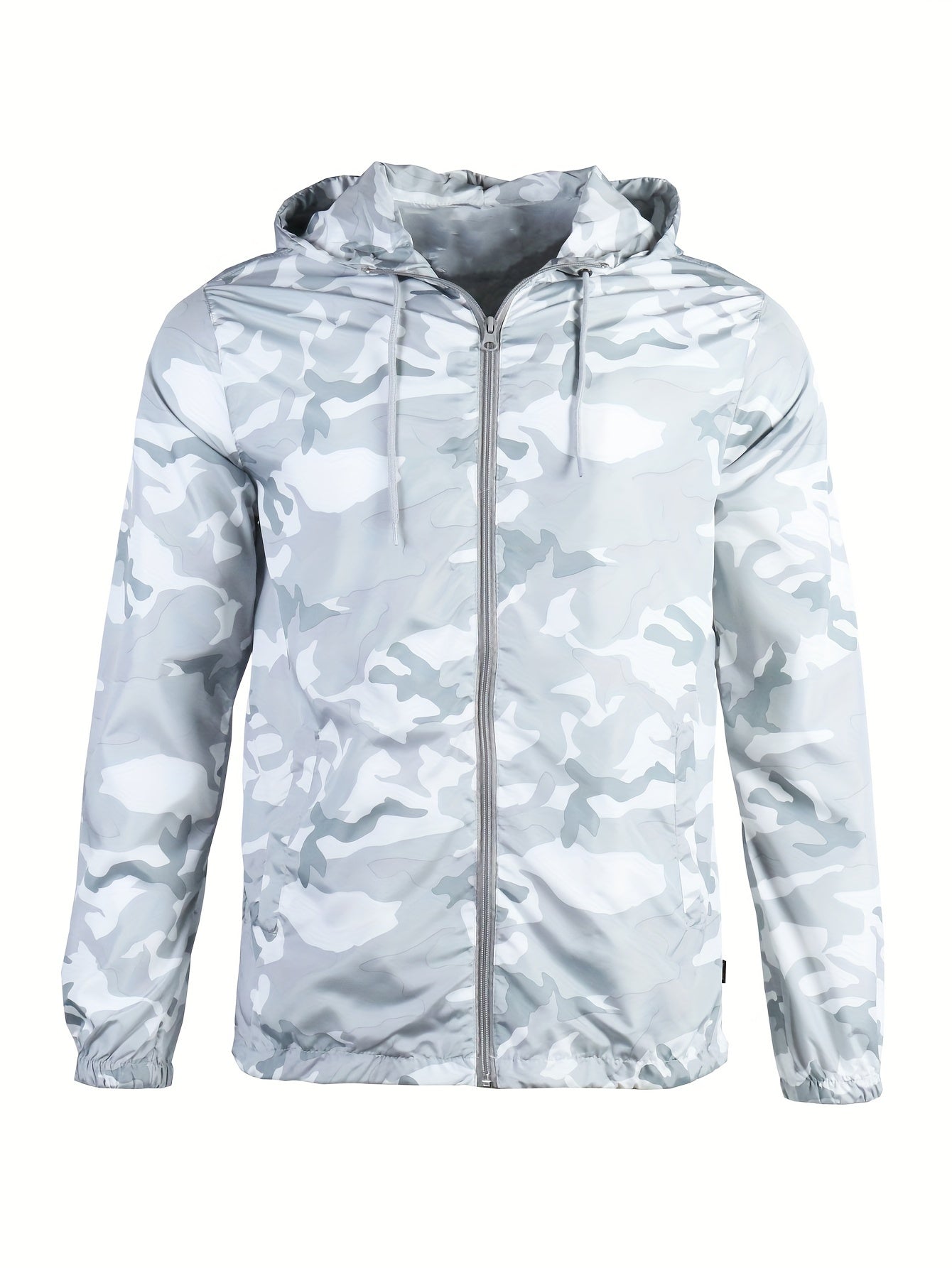 Camo Windbreaker Jacket | Men's Casual Coat with Hood Camo Colors
