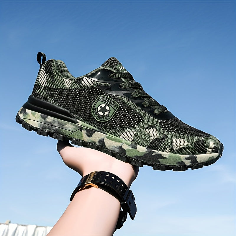 Men's Lace-up Camouflage Sneakers – Lightweight & Breathable Camo Colors