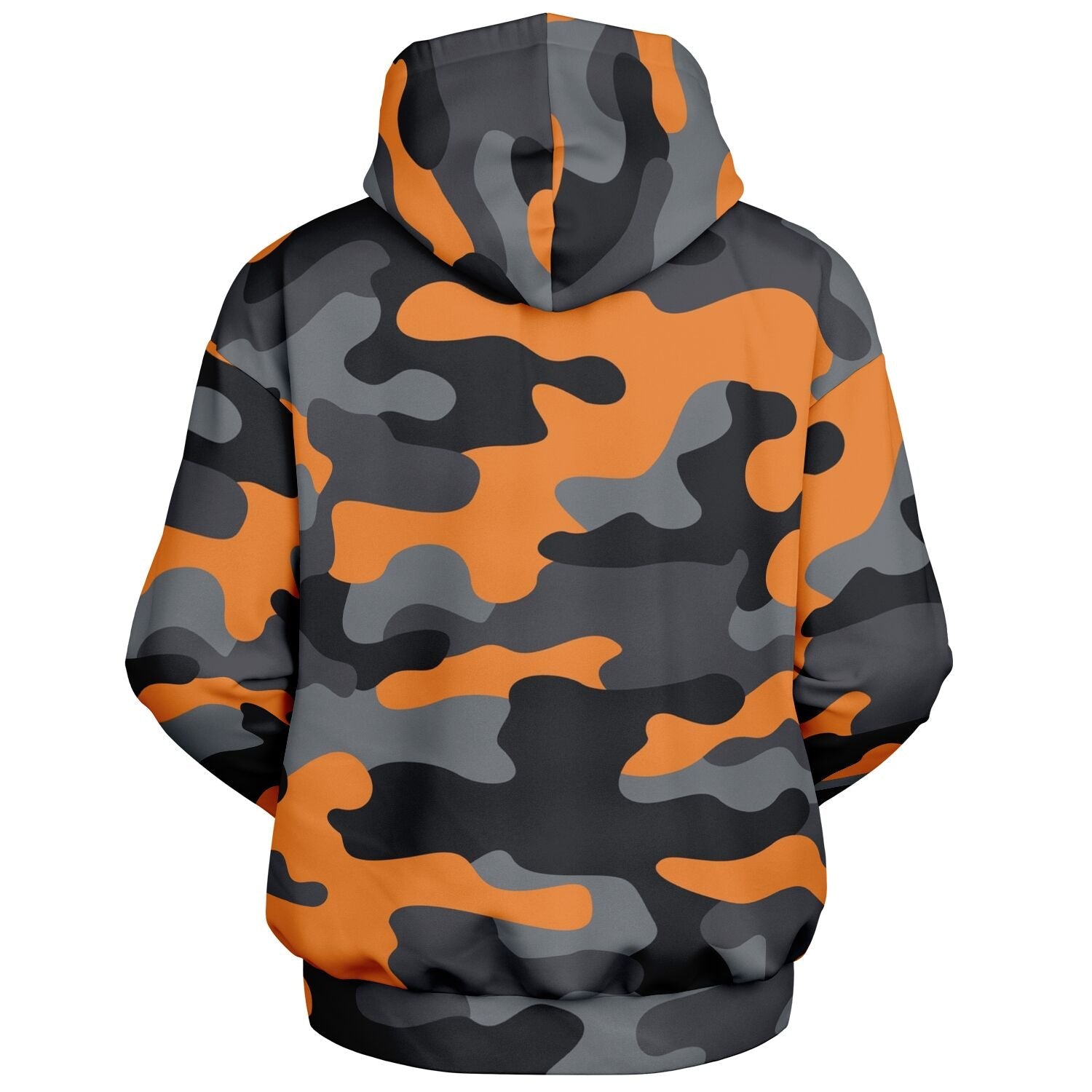 Oversized Camo Hoodie | Orange, Gray and Black | Camo Colors