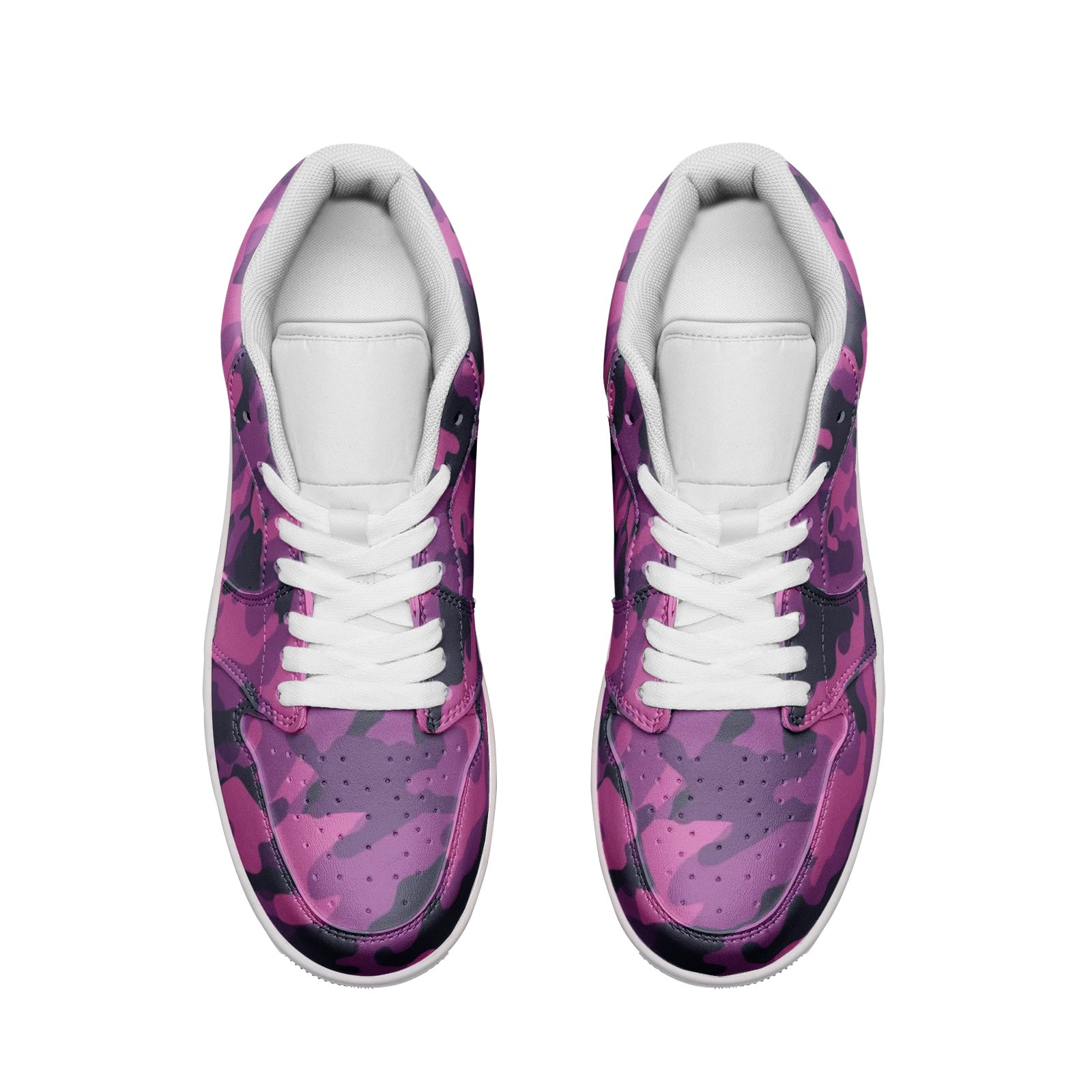 Camo Sneakers | Mixed Pink, Blue & Magenta | Unisex Low Top Camo Colors