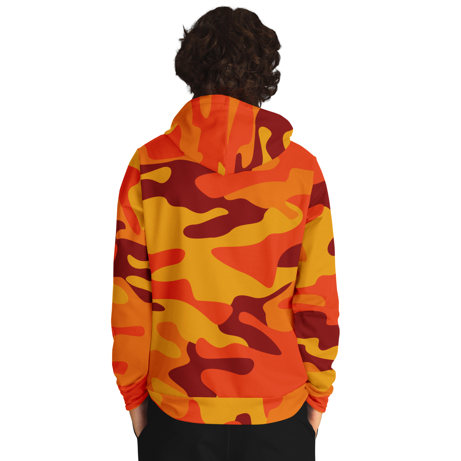 Camo Hoodie | Orange & Red Camouflage Pullover Camo Colors