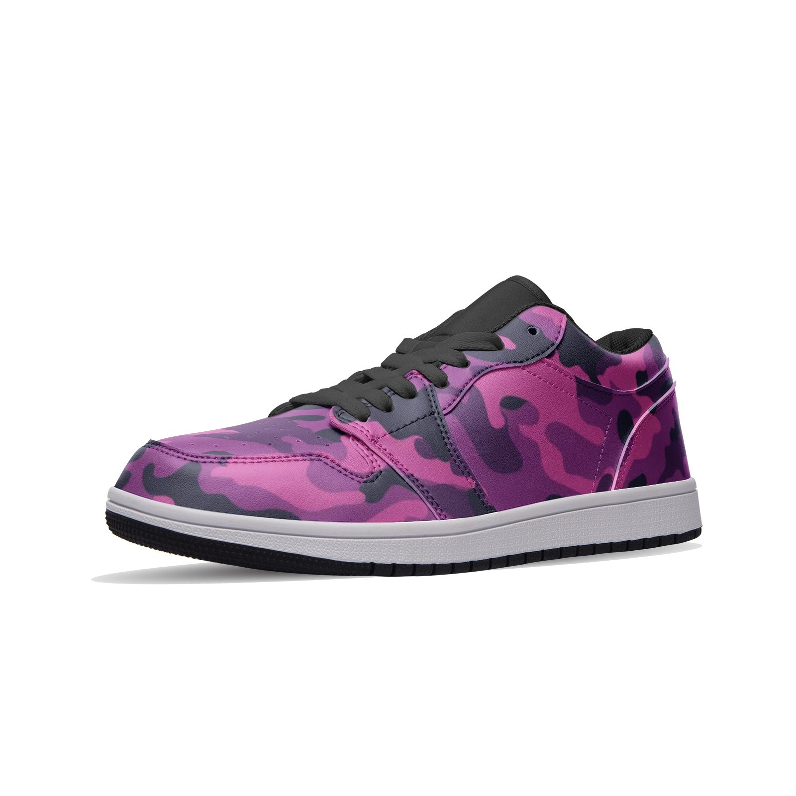 Camo Sneakers | Mixed Pink, Blue & Magenta | Unisex Low Top Camo Colors
