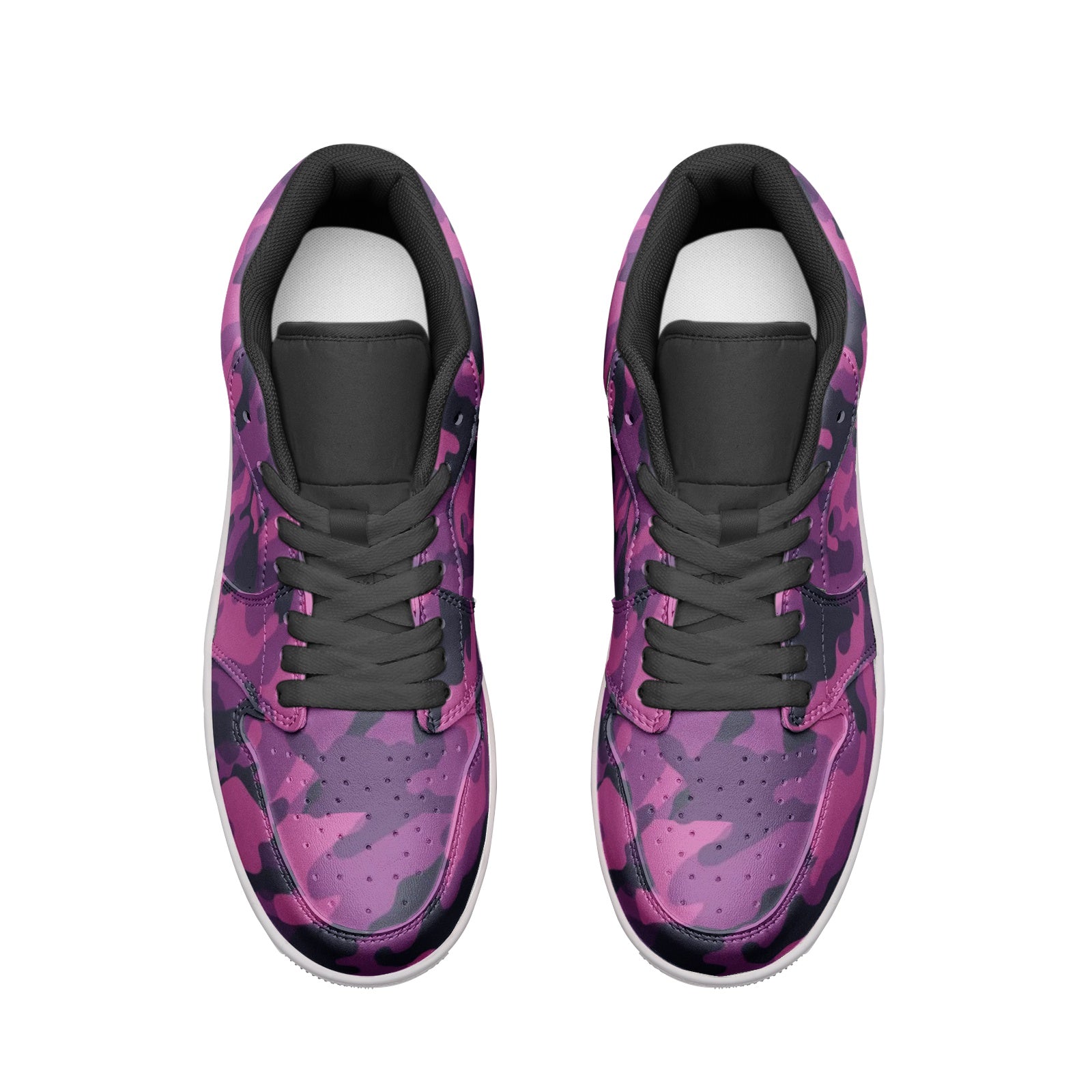 Camo Sneakers | Mixed Pink, Blue & Magenta | Unisex Low Top Camo Colors