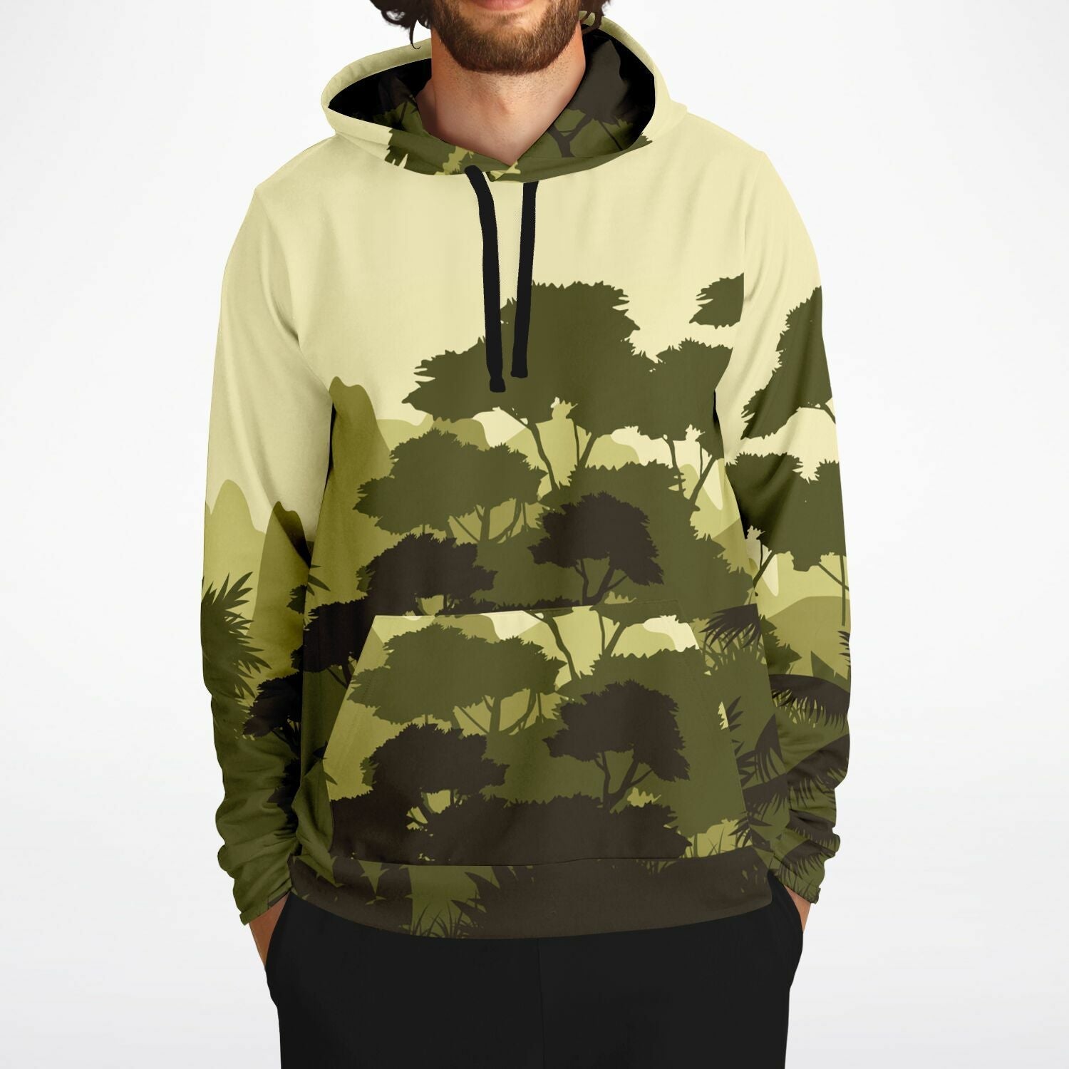 Rain Forest Hoodie in Green and Yellow | camo colors