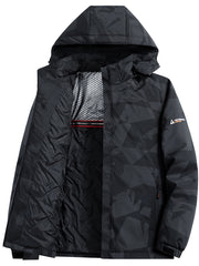 Men's Winter Padded Coat: Warm Jacket with Detachable Hood & Pockets Camo Colors