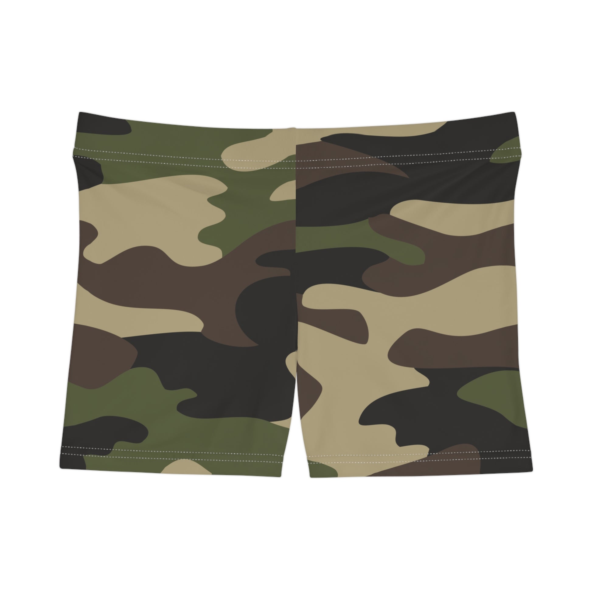 Women's Camo Shorts | Tight Fit | Classic Green Camouflage Camo Colors