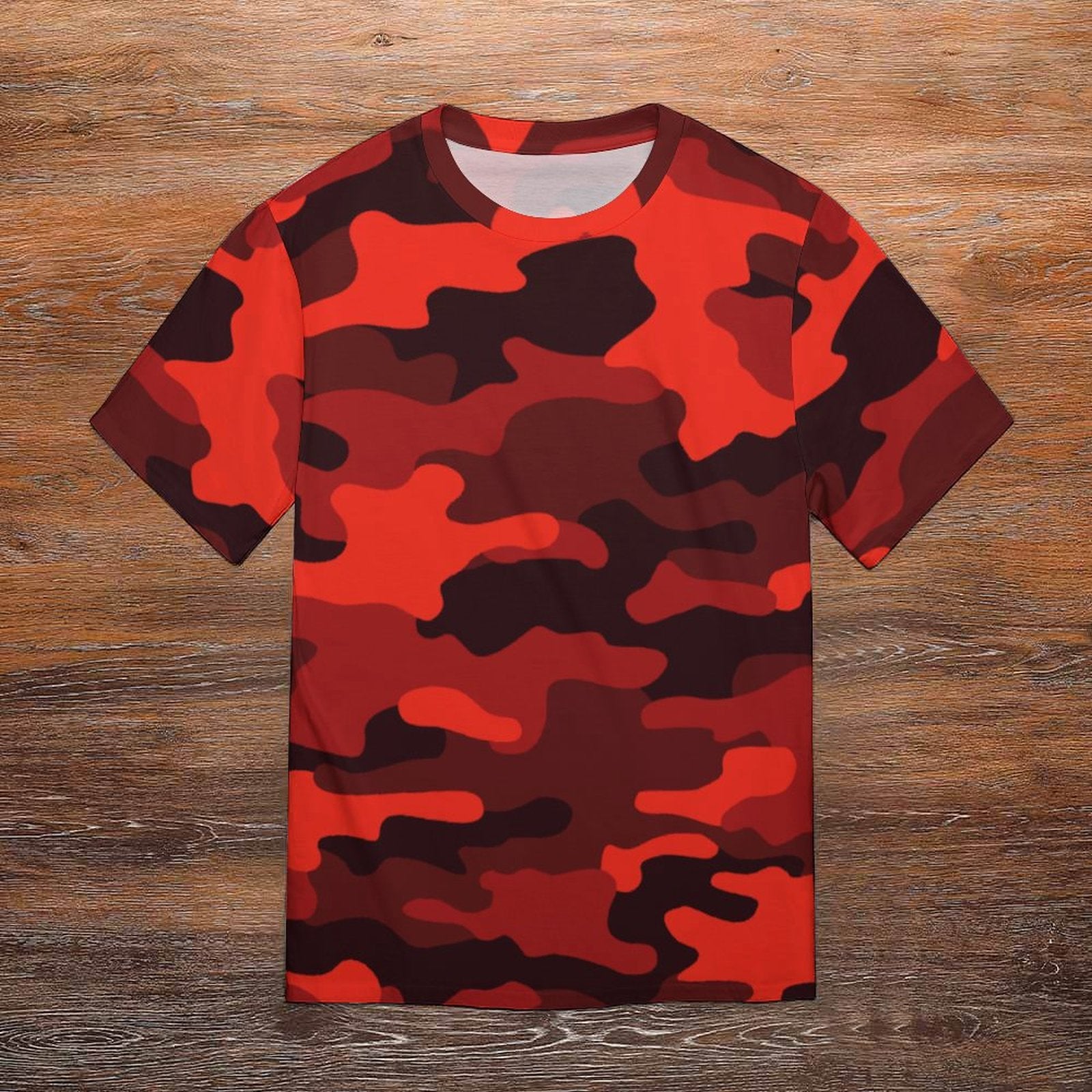 Camo Shirt | Scarlet Red & Black Camouflage T Camo Colors
