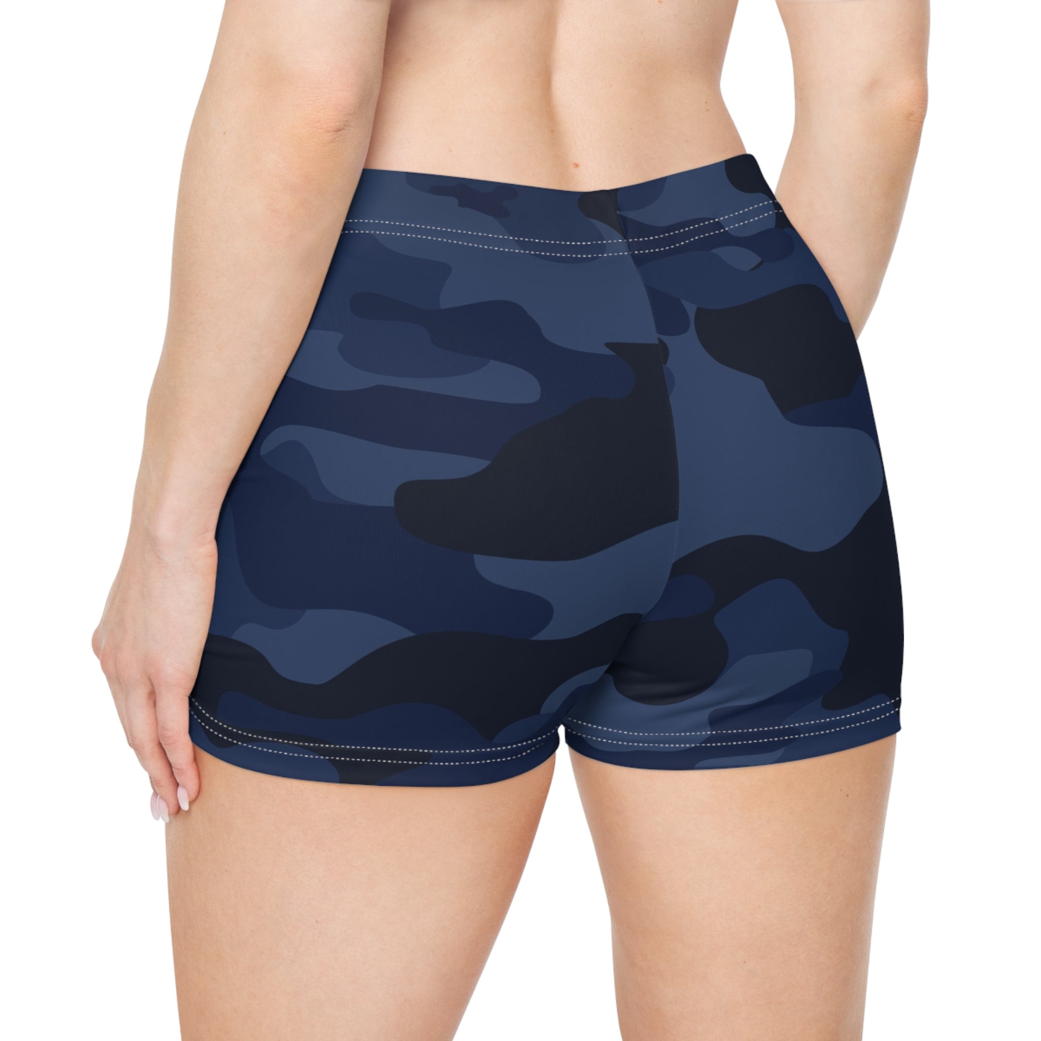 Women's Camo Shorts | Tight Fit | Deep Blue Camouflage Camo Colors