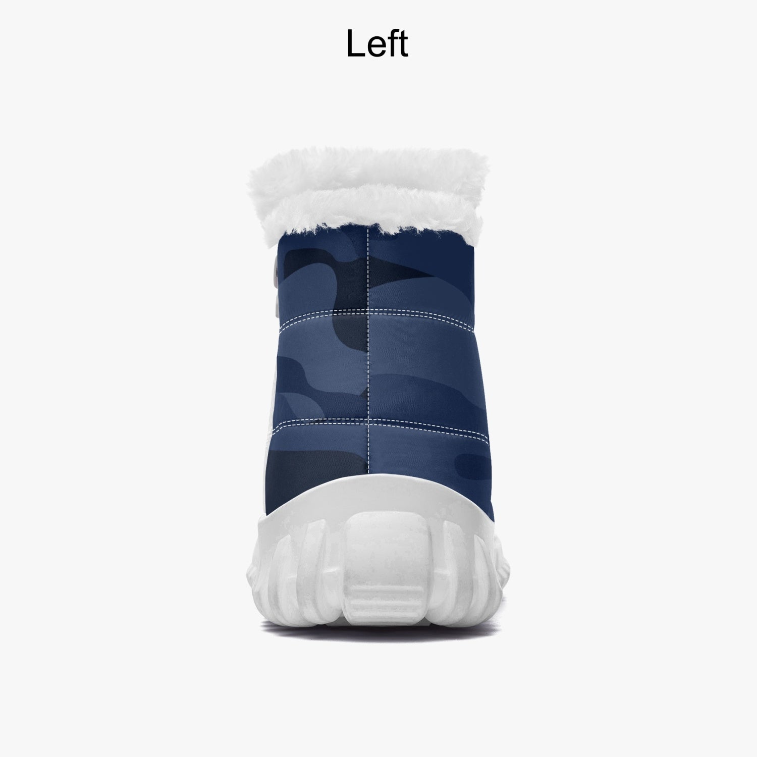 Camo Boots | Cotton-pad Fur Zipper Up | Deep Blue Camo Colors