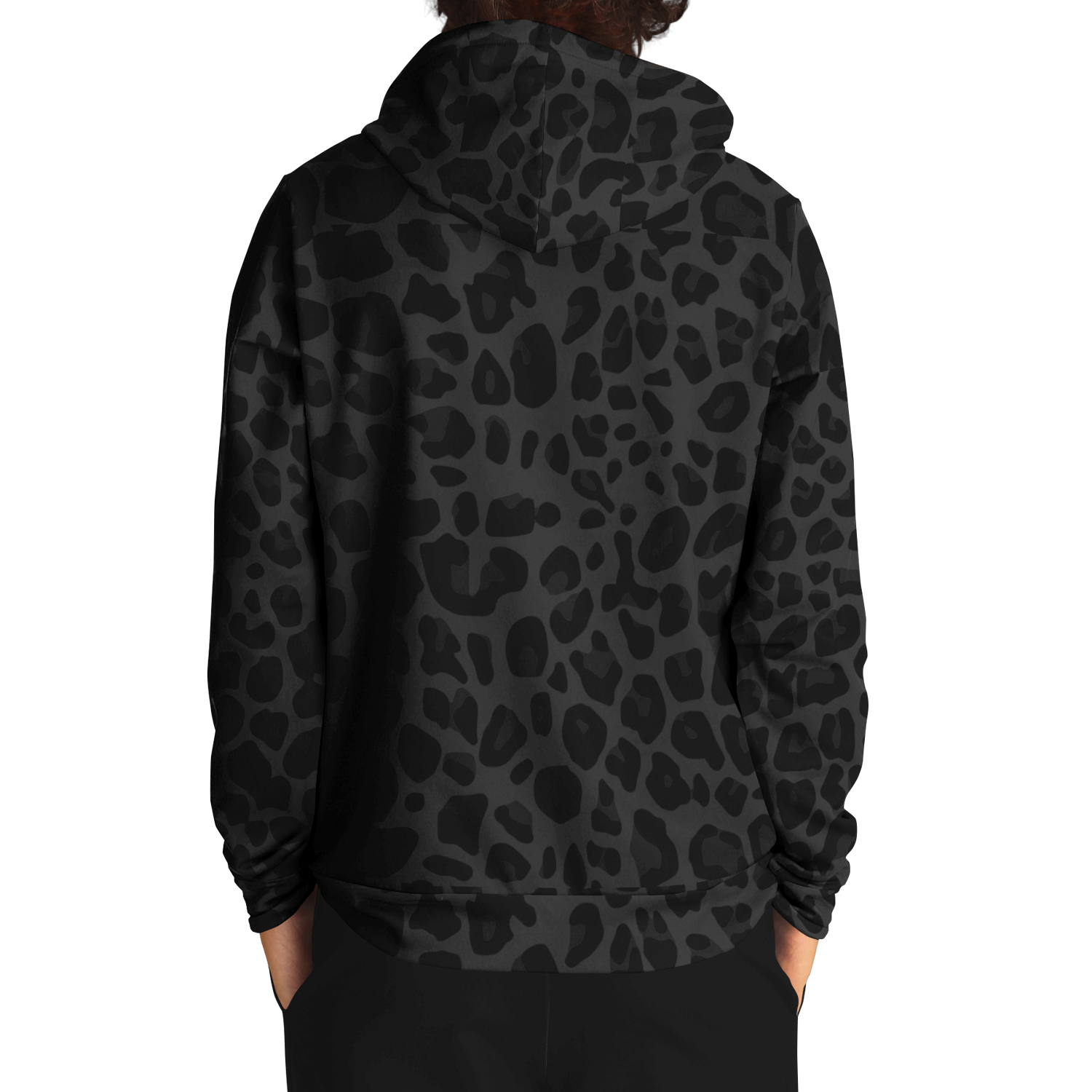 Black Leopard Print Hoodie | Puma Pattern | Camo Colors