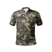 Men's Camo Golf Shirt | Classic Military Brown Camouflage Camo Colors