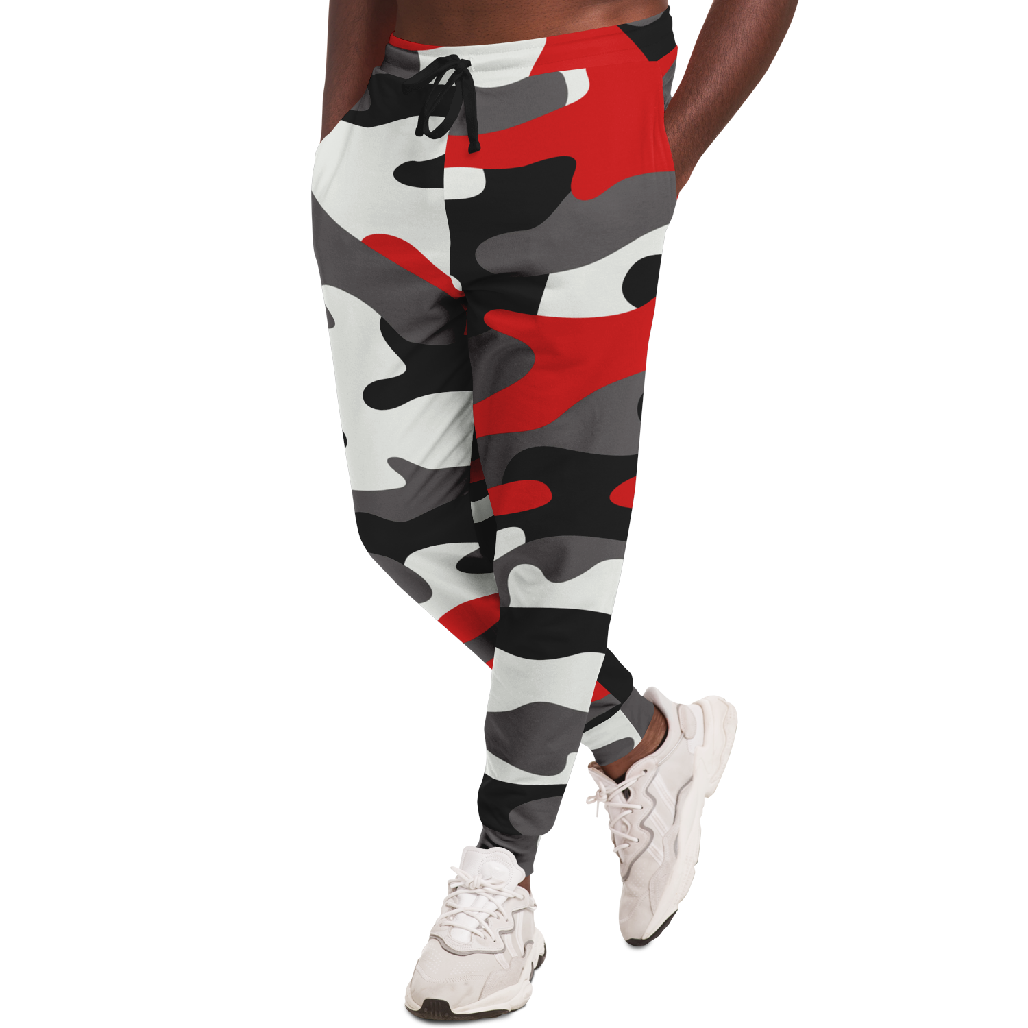 Camo Joggers | Unisex | Red, Black, and White Camo Colors