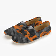 Camo Toms | Black & Orange Pixel Camouflage Canvas Shoes Camo Colors
