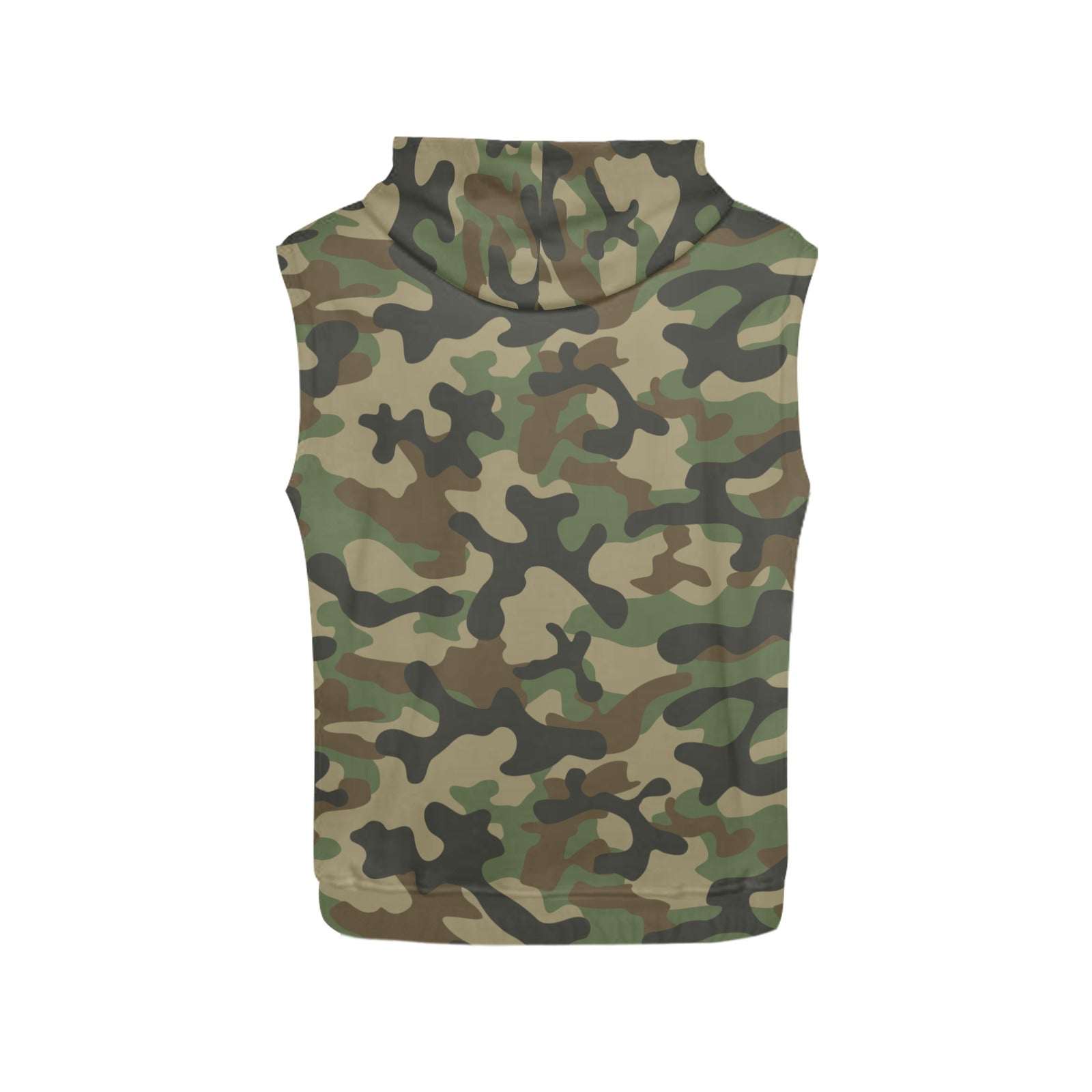 Sleeveless Camo Hoodie For Women | Military Brown Camouflage Camo Colors
