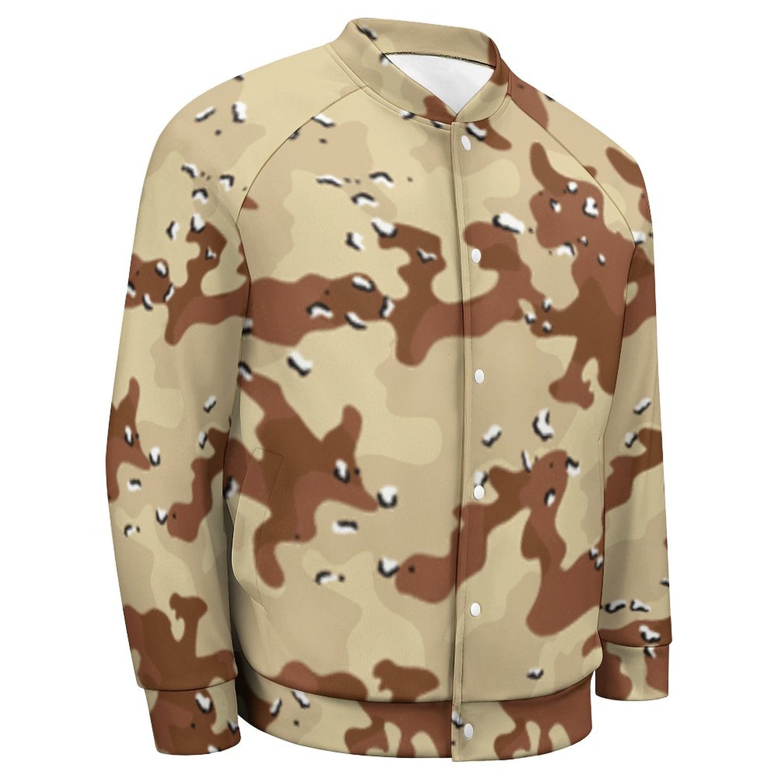 Men's Baseball Jacket | Brown Desert Storm Camouflage