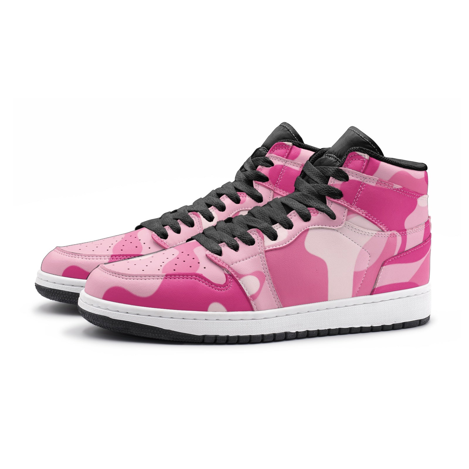 Camo Sneakers AJ 1 | High-Top | Lavender Pink Camouflage Camo Colors