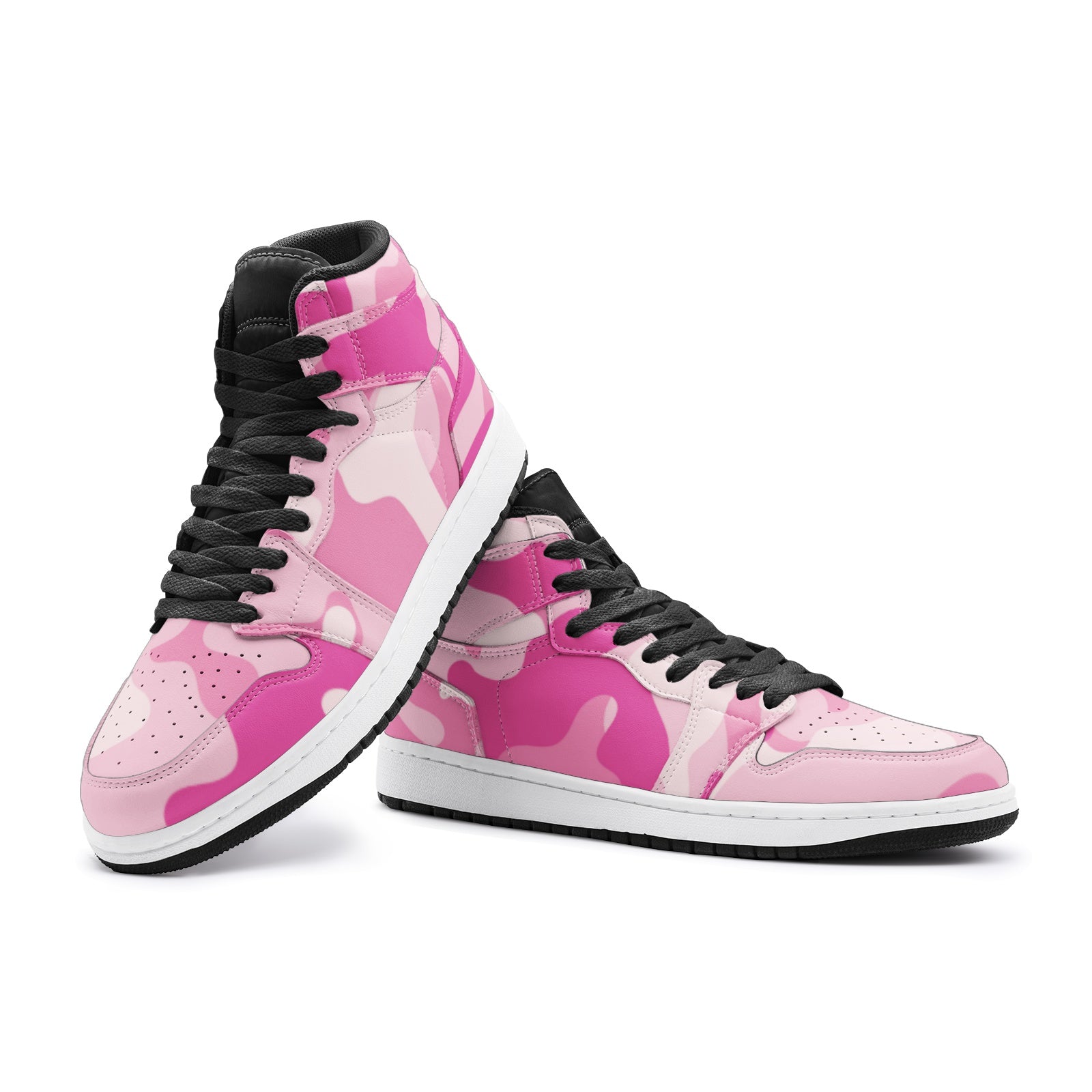 Camo Sneakers AJ 1 | High-Top | Lavender Pink Camouflage Camo Colors