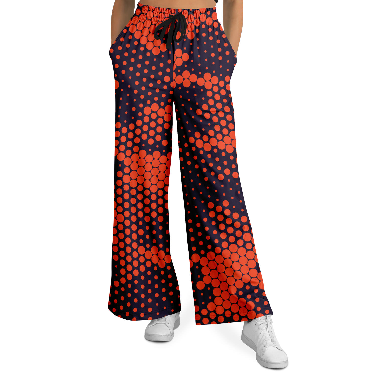 Camo Wide Leg Pants | Orange & Blue Digital Camouflage Camo Colors