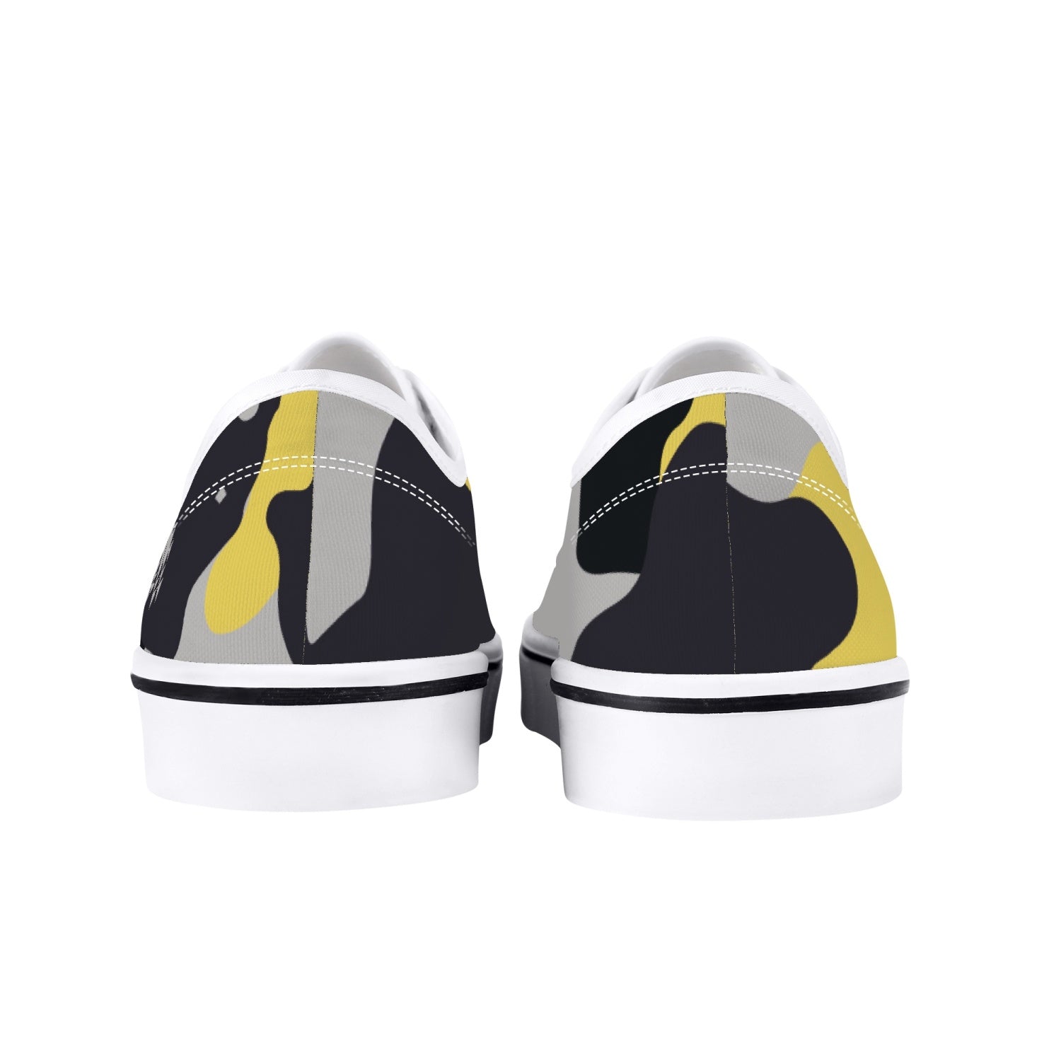 Camo Skate Shoes | Yellow, Black, and Silver Camouflage Camo Colors