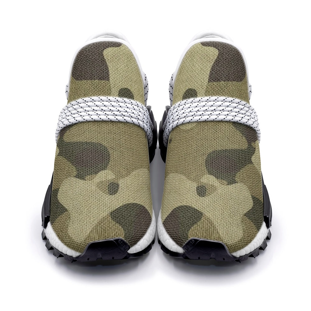 Lightweight Camo Sneakers | Green Fabric Camouflage Camo Colors