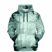 Dark Forest Print Hoodie | Tropical Rainforest Background | camo colors