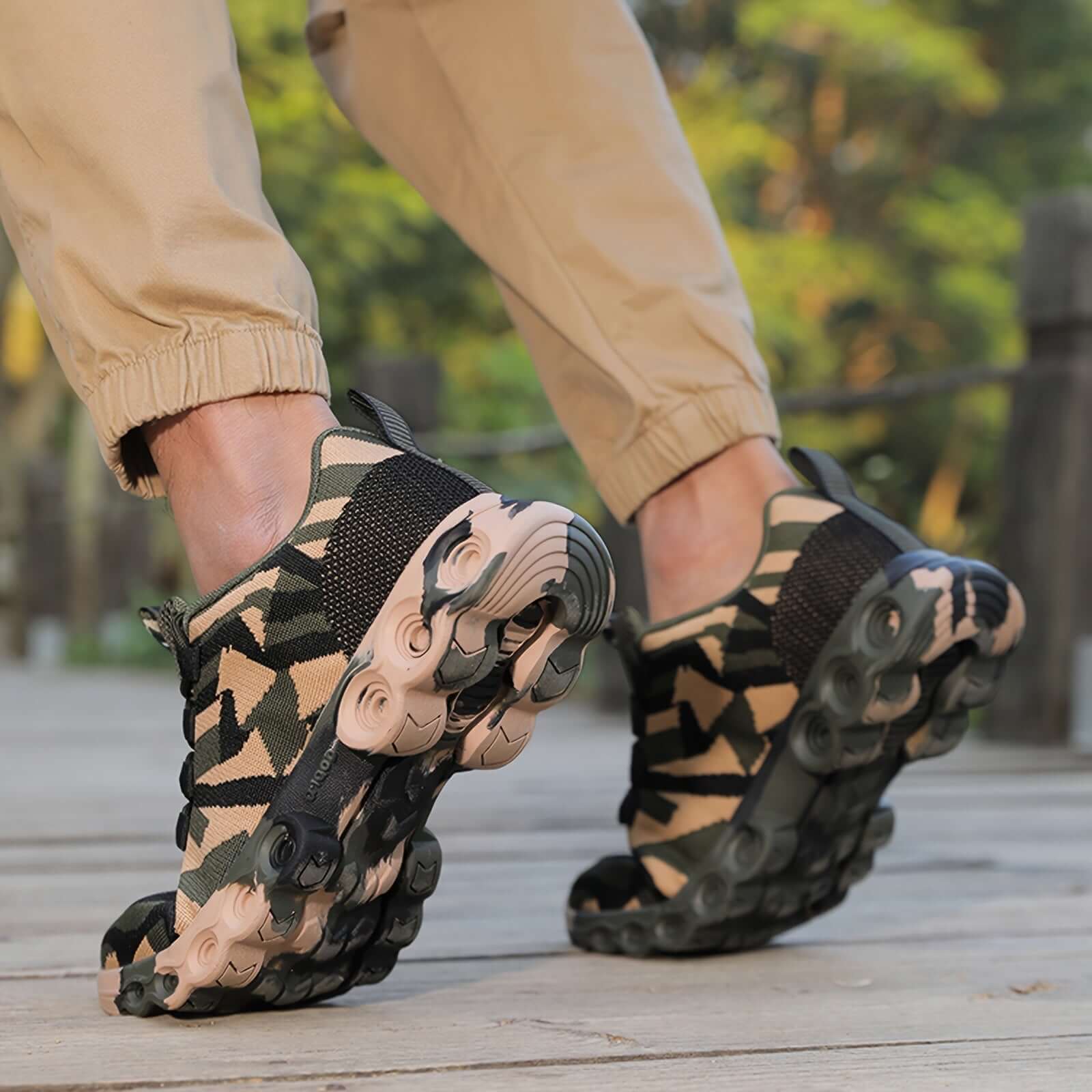 Men's Casual Camouflage Mesh Sneakers | Breathable Fabric Camo Colors