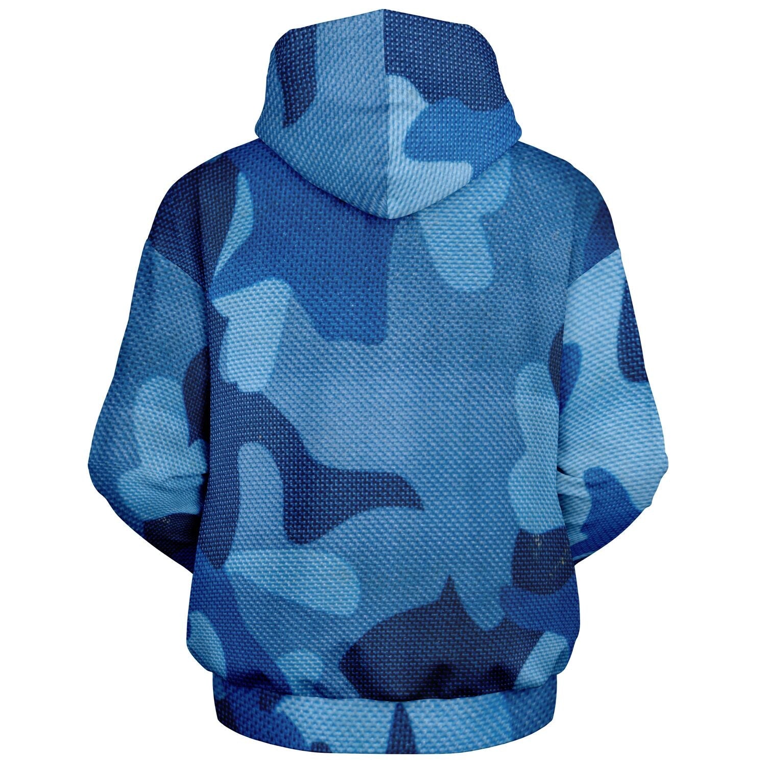Blue Oversized Hoodie | Camouflage Cloth Pattern | Camo Colors