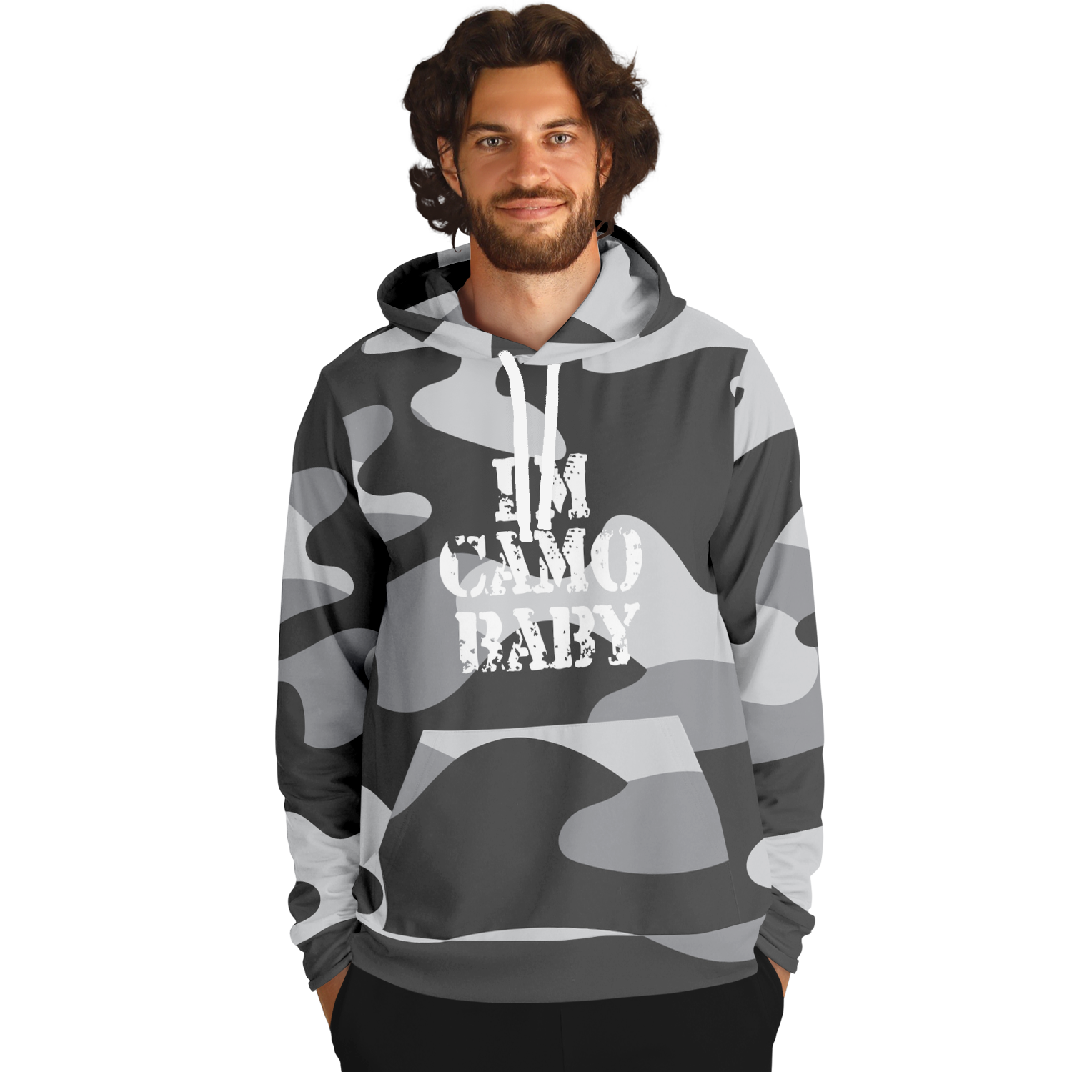 Camo Colors | I'm Camo Baby Hoodie | Shades Of Grey