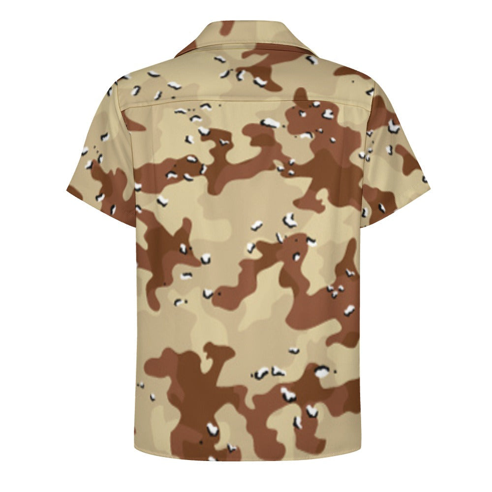 US Marines Desert Camo Shirt | Cuban Collar Style | Camo Colors