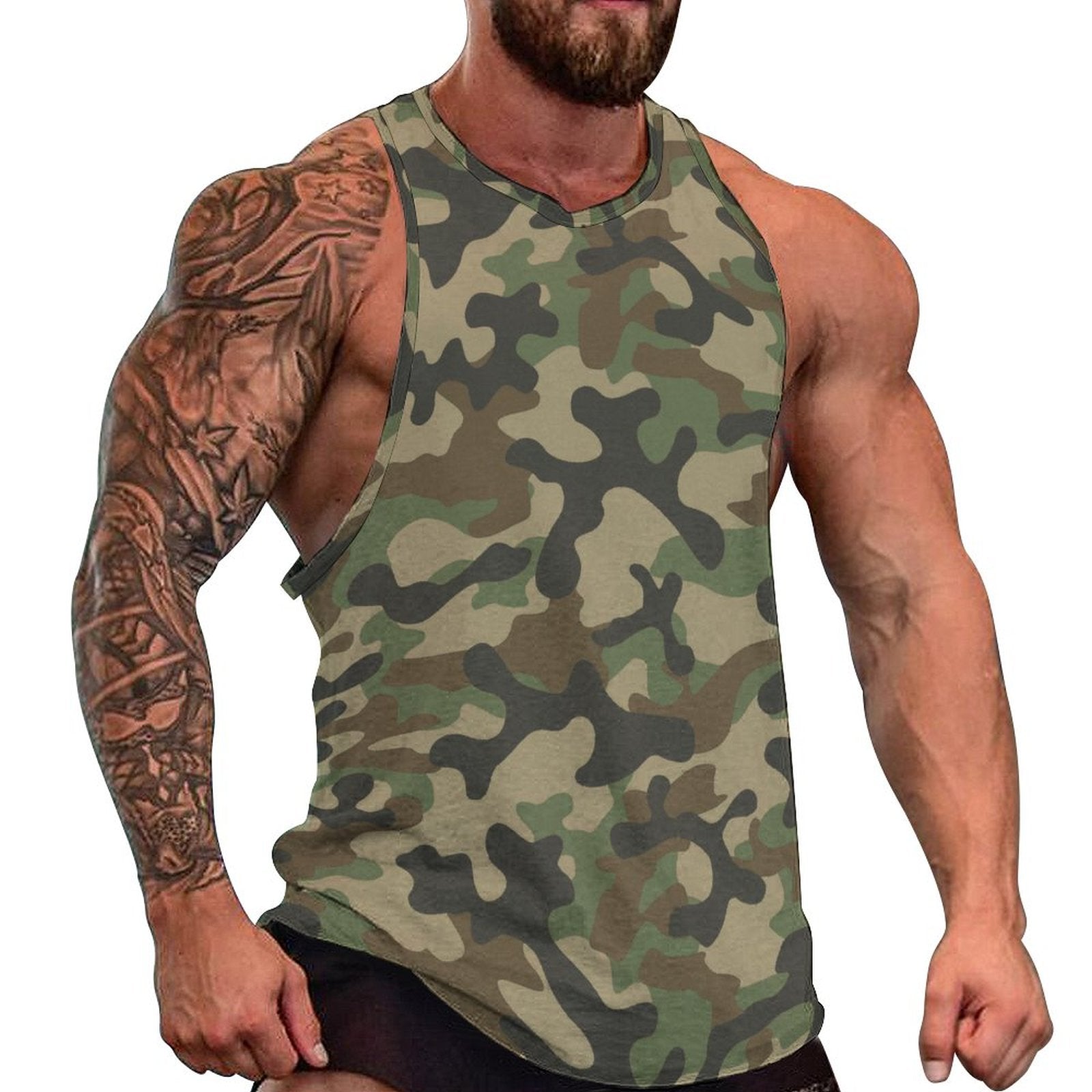 Camo Tank Top | Military Brown Camouflage Camo Colors
