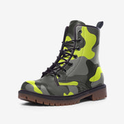 Camo Boots | Leather Camouflage in Yellow, Gray, and Black Camo Colors