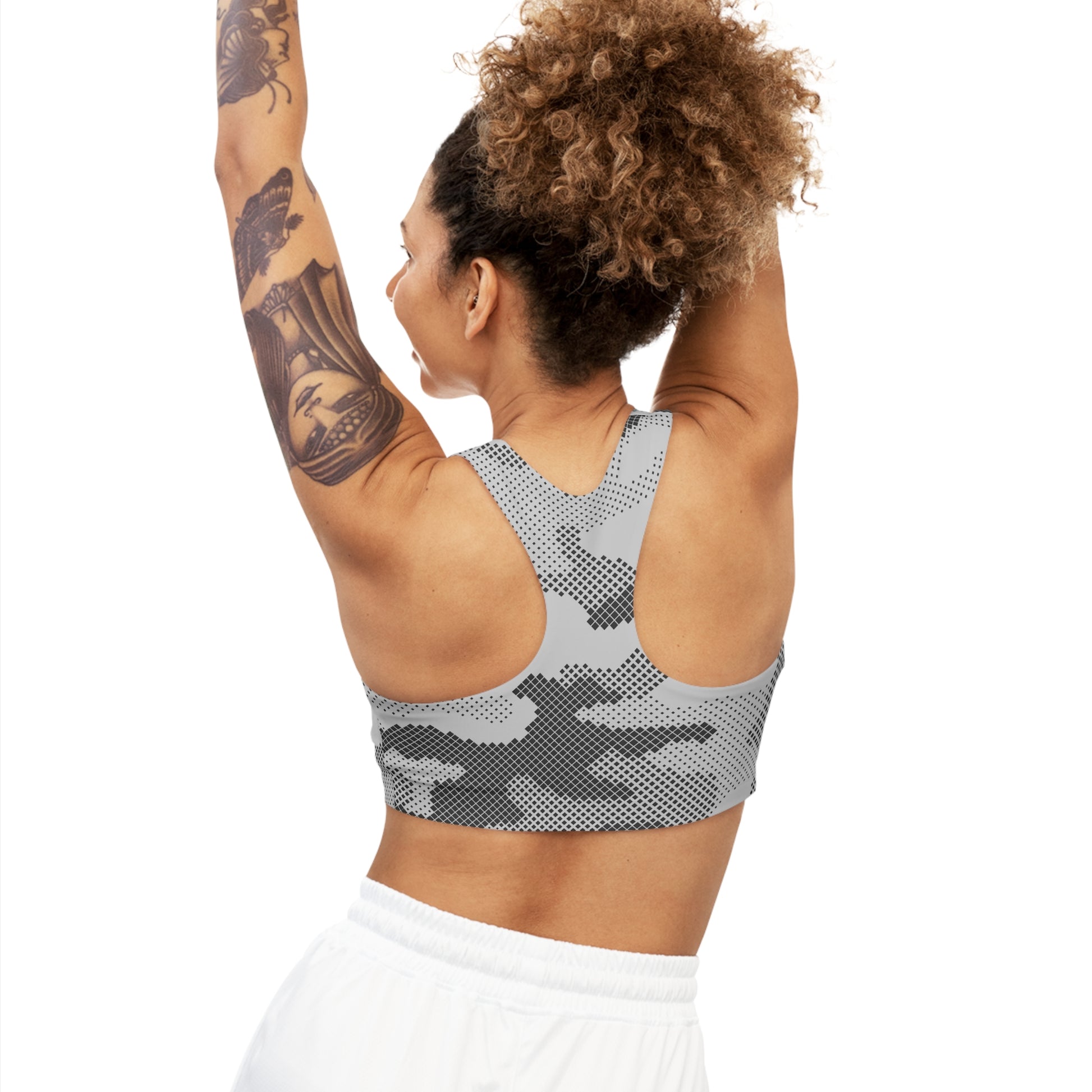 Camo Bra | Gray Digital Camouflage Camo Colors