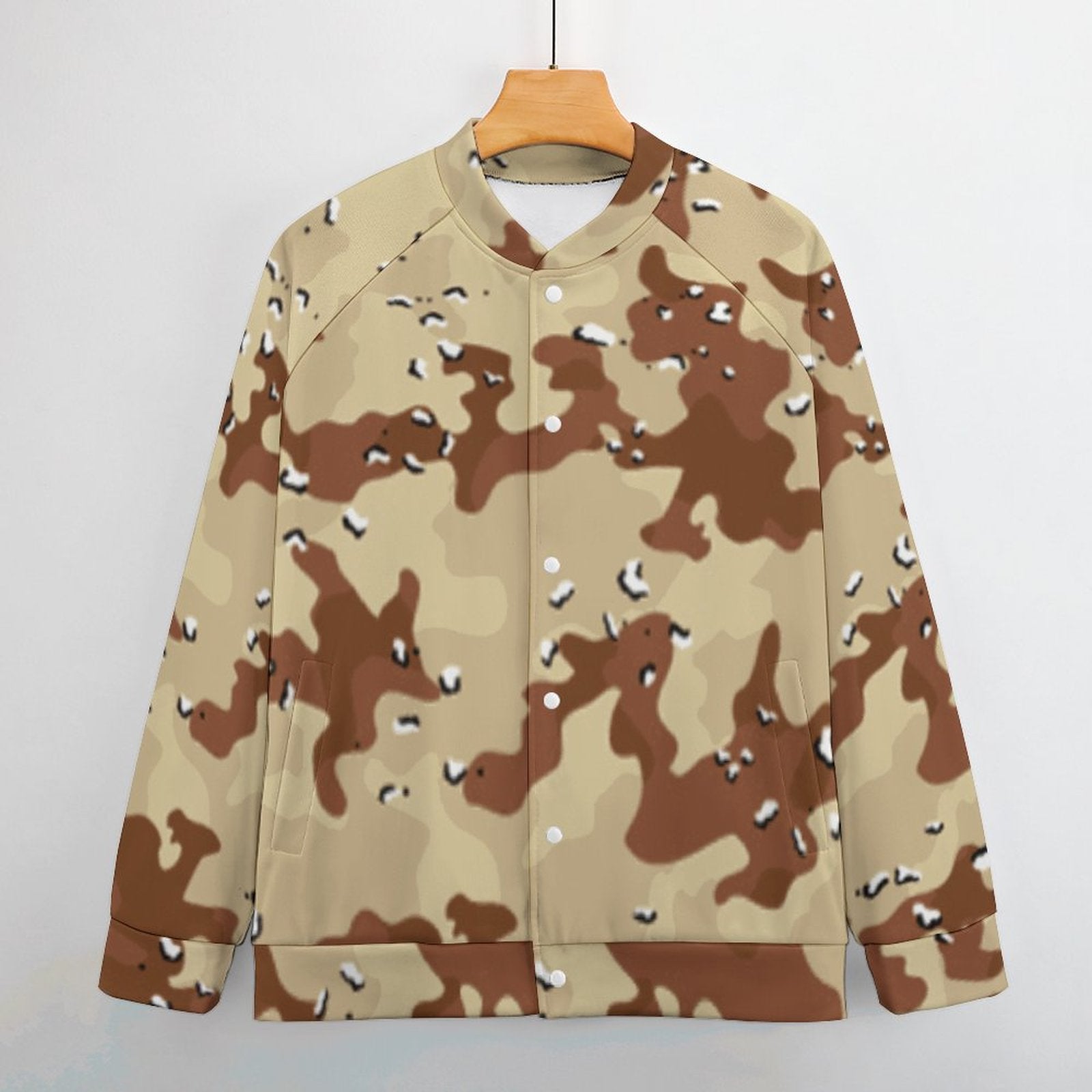 Men's Baseball Jacket | Brown Desert Storm Camouflage