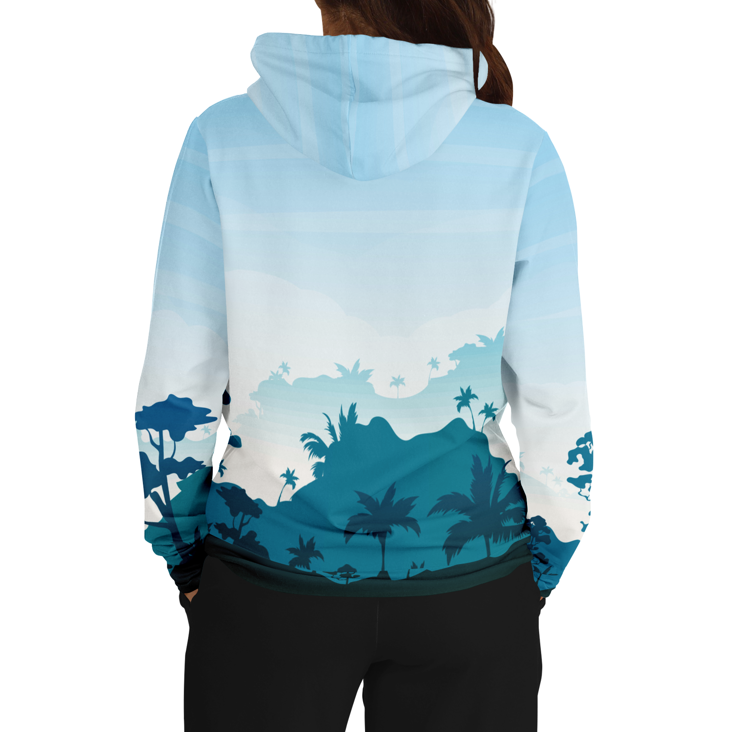 Morning Forest Hoodie in Blue and White | Camo Colors