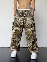Men's Camo Cargo Pants with Multi-Pocket | Loose Fit Camo Colors