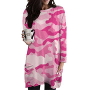 Camo Shirt | Loose Fit Long Sleeves | Lavender Pink Camo Colors