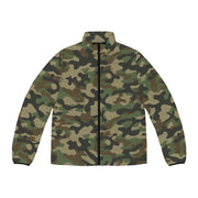 Men's Camo Puffer Jacket | Military Brown Camouflage Camo Colors